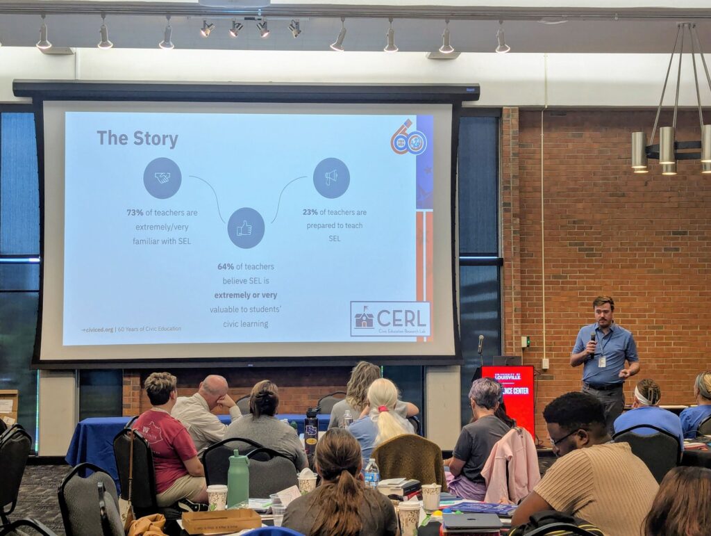CERL's Patrick Sweeney addresses educators at ICC workshop in Louisville, Ky.