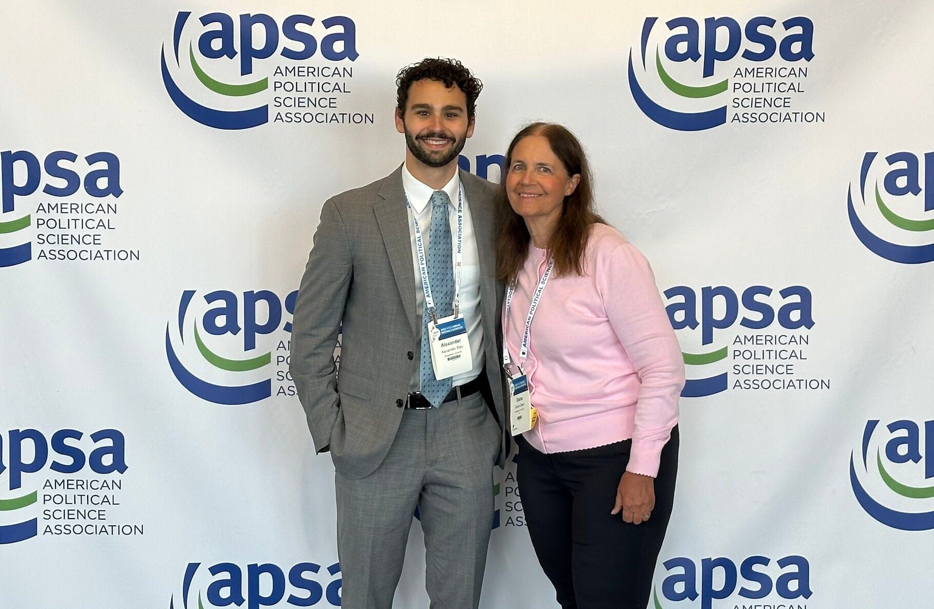 Alex Blau and Dr. Diana Owen at APSA 2025