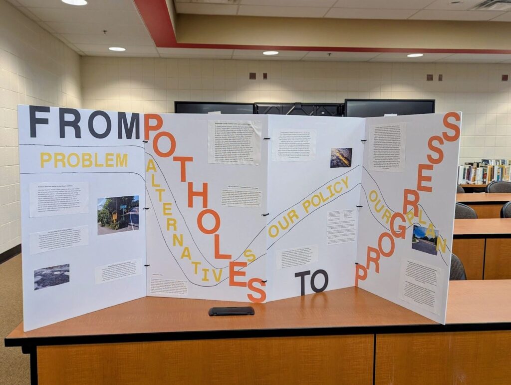 University High School, Morgantown, WV senior Project Citizen project board