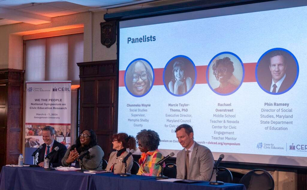 The “It’s Elementary: Civics and Literacy" panel shared their insights into the ways that civics and literacy intersect in the elementary grades.